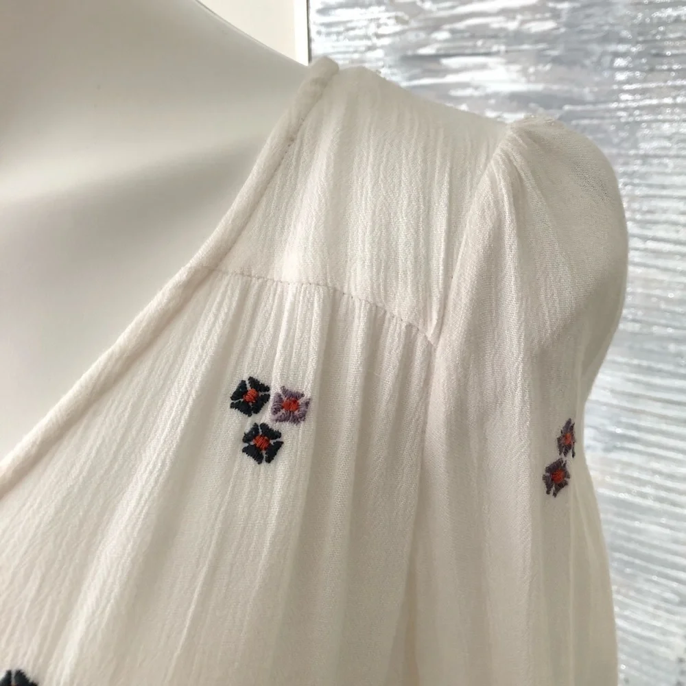 Free People Oxford Embroidered Mini Dress Size XS